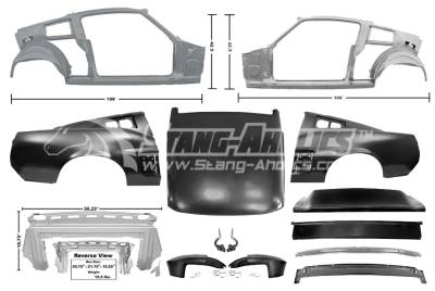 Dynacorn | Mustang Parts - 67 Mustang Coupe to Fastback Sheet Metal Conversion Kit