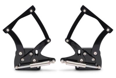 Eddie Motorsports - 64 - 66 Mustang Billet Hood Hinges- Black Anodized