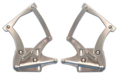 Eddie Motorsports - 64 - 66 Mustang Billet Hood Hinges- Clear Anodized