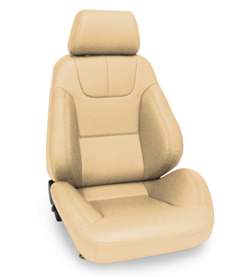 Procar - Mustang Procar Rally DLX Beige Vinyl Seat, Left