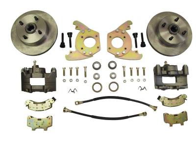 Scott Drake - 67-69 Mustang 6 Cylinder Front Disc Brake Conversion Kit, 4 Lug Wheels