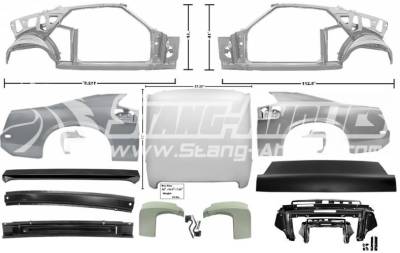 Dynacorn | Mustang Parts - 69 Mustang Coupe to Fastback Sheet Metal Conversion Kit