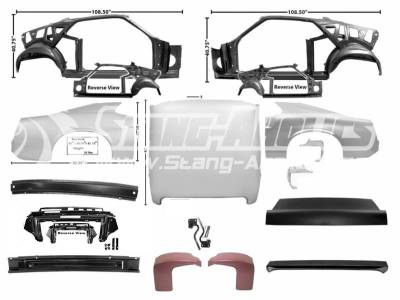 Dynacorn | Mustang Parts - 70 Mustang Coupe to Fastback Sheet Metal Conversion Kit