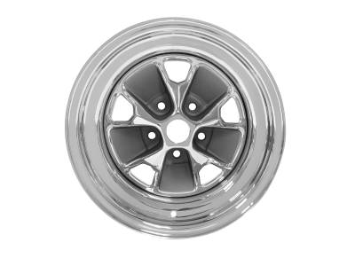 Scott Drake - 65 - 67 Mustang 15 x 7 Styled Steel Wheel, Chrome Plating/Charcoal