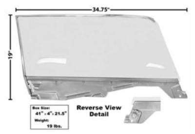 Dynacorn | Mustang Parts - 65 - 66 Mustang Door Window Clear Glass with Frame, Coupe, LH