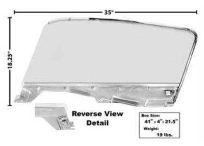 Dynacorn | Mustang Parts - 65 - 66 Mustang Door Window Clear Glass with Frame, Fastback, RH