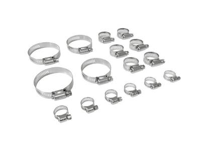 Scott Drake - Mustang Stainless Steel FoMoCo Hose Clamp Kit, SBF