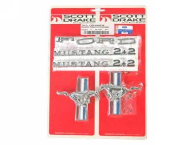 Scott Drake - 65-66 Mustang Fastback Emblem Kit (6 Cylinder)