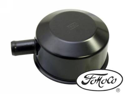 Scott Drake - 1965 - 1970 Mustang  Oil Cap with Tube (FOMOCO Logo, Black)