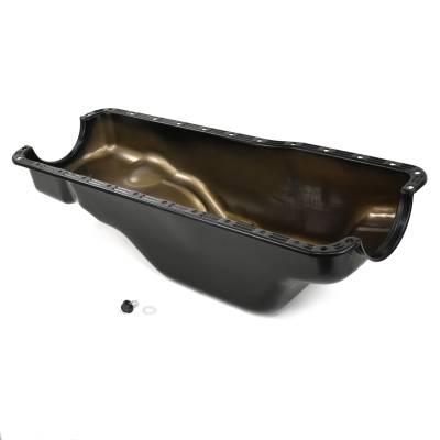 All Classic Parts - 1969 - 1973 Mustang Painted Oil Pan, 6 Cylinder 250, Black