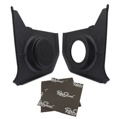 RetroSound - 64-66 Mustang Convertible Kick Panels (Black)