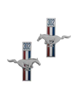 Scott Drake - 67 - 68 Mustang 302 Running Horse Fender Emblem, Adhesive Back