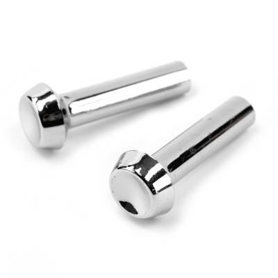 All Classic Parts - 67 Mustang Door Lock Knobs, Chrome Plastic, PAIR