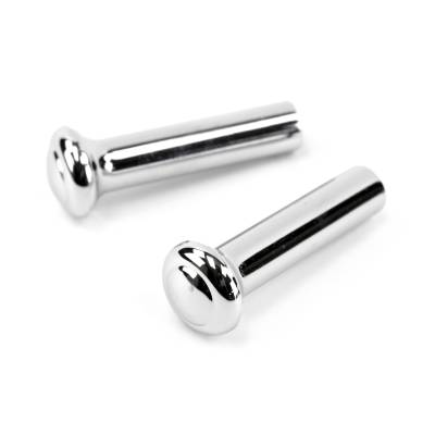 All Classic Parts - 68-73 Mustang Door Lock Knobs, Chrome Plastic, PAIR