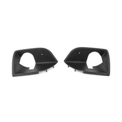 All Classic Parts - 71-73 Mustang Door Handle Trim Cups, Deluxe, Black Plastic, PAIR