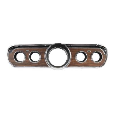 All Classic Parts - 65-66 Mustang Instrument Bezel, Metal-Backed Deluxe Woodgrain