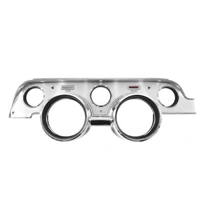 All Classic Parts - 67 Mustang Instrument Bezel, Deluxe Brushed Aluminum Finish