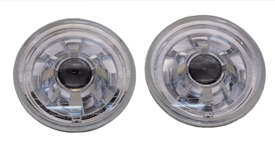Stang-Aholics - 65 - 68, 70 - 73 Classic Mustang 7" LED SEVEN Round Projector Headlight