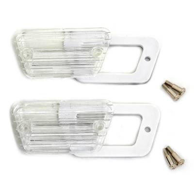 All Classic Parts - 68 Mustang Front Side Marker Light Clear Lens w/ Screws & Gasket, PAIR