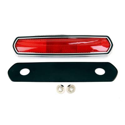All Classic Parts - 68 Mustang (From 2/15/68) Rear Side Marker Light Assembly, Bezel, Lens, Gasket, Fits RH or LH