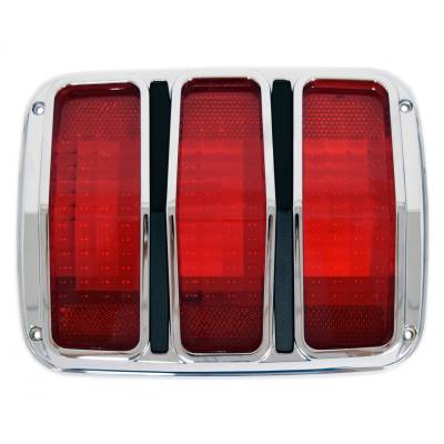 All Classic Parts - 65 - 66 Mustang Tail Light Assembly (Bezel, Lens & Both Gaskets), Fits RH or LH
