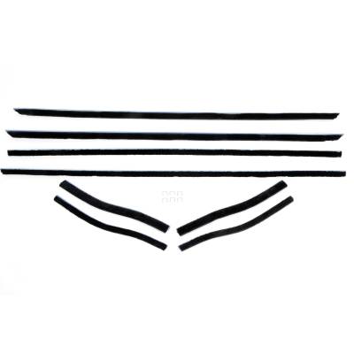 All Classic Parts - 65-66 Mustang Window Felt Weatherstrip Kit, Coupe/Convertible (8 Pcs)