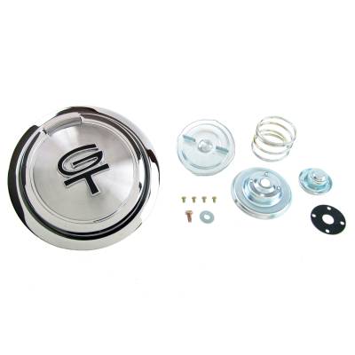 All Classic Parts - 67 Mustang Pop-Open Gas Cap (Includes Twist Cap & Hardware) w/ Black GT Emblem