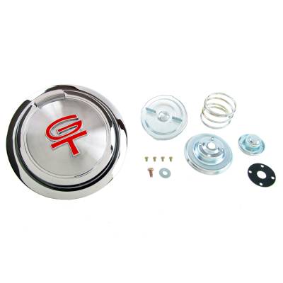 All Classic Parts - 68 Mustang Pop-Open Gas Cap (Includes Twist Cap & Hardware) w/ Red GT Emblem