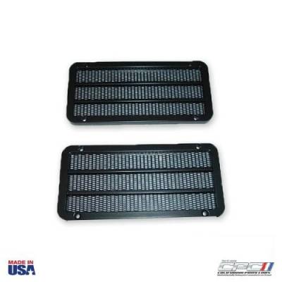 California Pony Cars - 65 - 66 Mustang Door Speaker Grills (Pair), with hardware