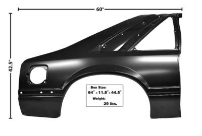 Dynacorn | Mustang Parts - 91 - 93 Mustang Complete Quarter Panel (RH)