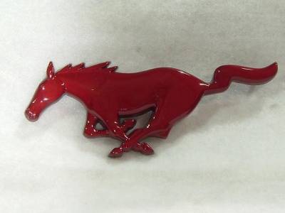 NXT-GENERATION - 1994-2004 Mustang Running Horse Emblem, "LASER RED"