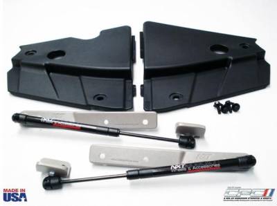 NXT-GENERATION - 05 - 09 Mustang Radiator Covers and Hood Lift Kit, Natural