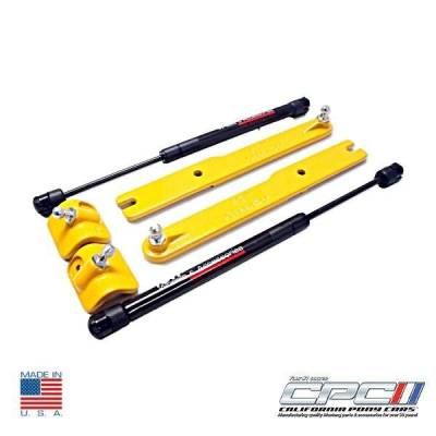 NXT-GENERATION - 2011 - 2014 Mustang V6/Gt Gas Strut Hood Lift Kit School Bus Yellow