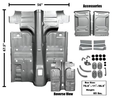 Dynacorn | Mustang Parts - 69 - 70 Mustang Coupe or Fastback Floor Pan for 1 inch Mini Tub