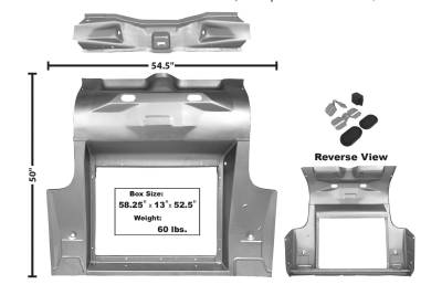 Dynacorn | Mustang Parts - 1965 - 1970 Mustang Coupe or Fastback Trunk Floor for 2 inch Mini Tub