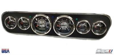 California Pony Cars - 1964-1966 Mustang Billet Aluminum Performance Gauge Panel