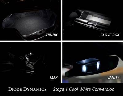 Diode Dynamics Lighting - 2015 - 2017 Mustang Interior LED Conversion Kit-Stage 1, Choose Color