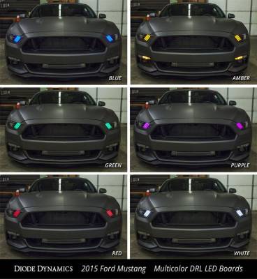 Diode Dynamics Lighting - 2015 - 2017 Ford Mustang Multicolor DRL LED Boards