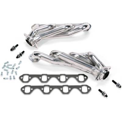 BBK Performance - 86-93 Mustang 5.0, BBK Unequal Length Shorty Headers, Silver Ceramic