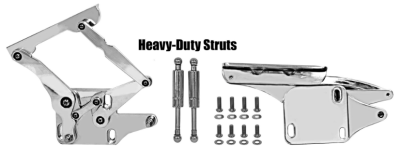 Dynacorn | Mustang Parts - 64 - 66 Mustang Billet Hood Hinges for a STEEL Hood, Pair