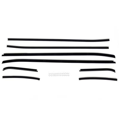 All Classic Parts - 71 - 73 Mustang Beltline Window Felt Kit, Fastback, 8 Pieces