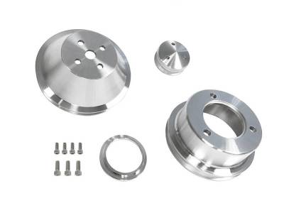 Scott Drake - 65-69 Mustang 289-302 Billet Aluminum Engine Pulley Kit, Single Groove