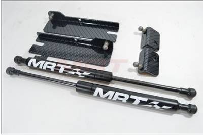 MRT - 2015+ Mustang MRT No-Drill Hood Struts-Black Carbon Fiber