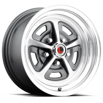 Legendary Wheel Co. - 65 - 73 Mustang 15 X 7 Magnum Alloy Wheel, Charcoal / Machined Finish