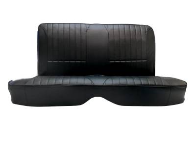 Procar - 65 - 67 Mustang Coupe Procar CLASSIC Rear Seat Upholstery, Black LEATHER