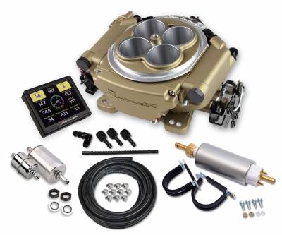 Holley - 64 - 73 Mustang Holley Sniper 4 Barrel EFI Self-Tuning Master Kit, Gold