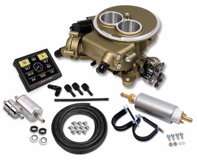 Holley - 64 - 73 Mustang Holley Sniper 2 Barrel EFI Self-Tuning Master Kit, Gold