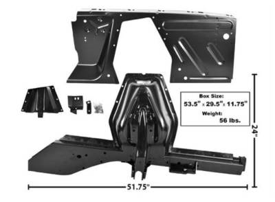 Dynacorn | Mustang Parts - 65-66 Mustang LH Complete Shock Tower & Frame, Separate Inner Apron Assembly