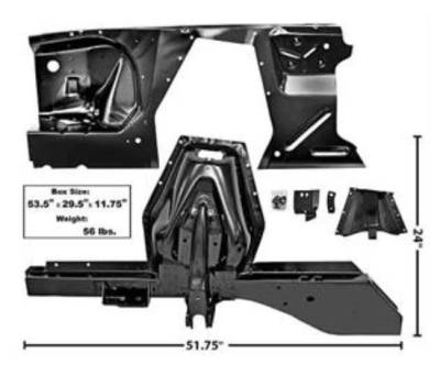 Dynacorn | Mustang Parts - 65-66 Mustang RH Complete Shock Tower & Frame, Separate Inner Apron Assembly