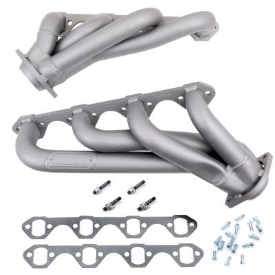 BBK Performance - 79 - 93 Mustang 351W Swap, BBK Shorty Exhaust Headers, Titanium Ceramic Finish